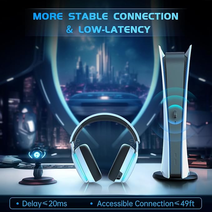 Gtheos 2.4GHz Wireless Gaming Headset for PC