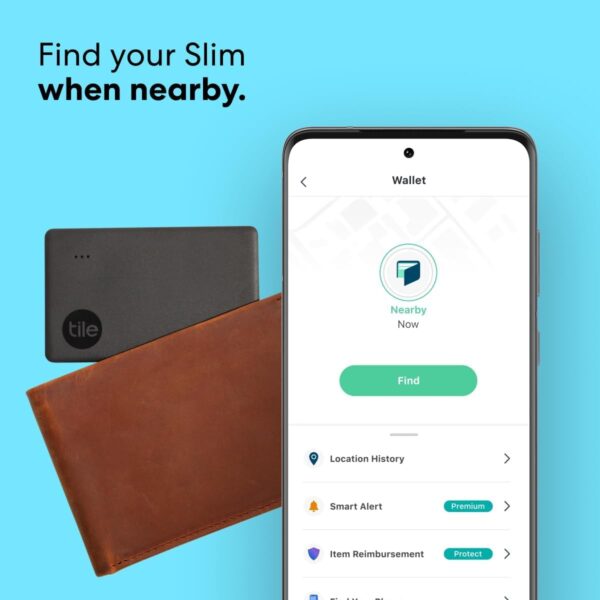 Tile Slim 1-Pack. Thin Bluetooth Tracker